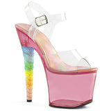 Baby Pink Ankle Strap Sandal w/ Unicorn Heel