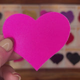 Neon Heart Nipple Covers – Bright Adhesive Heart Pasties for Festivals & Raves