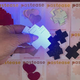 Petite Matte Cross Nipple Pasties – 2 Pair Adhesive Covers for Everyday & Festival Wear