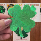 Four Leaf Clover Glitter Green Shamrock Nipple Pasties | Waterproof Adhesive Covers