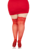 Stay Up Sheer Thigh High Stockings with Lace Top | Elegant Women's Hosiery