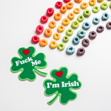 Four Leaf Clover "Fuck Me, I'm Irish" Lucky Green Shamrock Nipple Pasties | St. Patrick's Day Festival Accessories