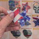 Petite Glitter Stars & Stripes Star Nipple Covers – 2 Pair Patriotic Adhesive Star Pasties