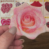 Pink Glitter Velvet Rose Flower Nipple Covers – Blooming Floral Adhesive Pasties