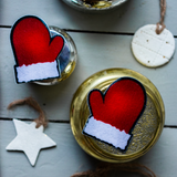 Santa Red & White Mitten Nipple Pasties – Christmas Holiday Adhesive Nipple Covers