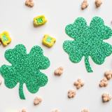 Four Leaf Clover Glitter Green Shamrock Nipple Pasties | Waterproof Adhesive Covers