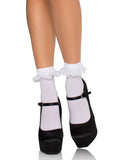Lace Ruffle Ankle Socks for Women | Cute Stretch Fashion Hosiery
