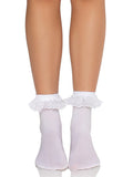 Lace Ruffle Ankle Socks for Women | Cute Stretch Fashion Hosiery