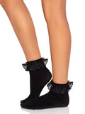 Lace Ruffle Ankle Socks for Women | Cute Stretch Fashion Hosiery