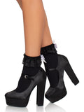 Bow & Lace Ruffle Ankle Socks | Cute Lace Trim Fashion Hosiery for Women