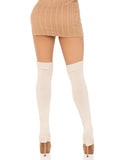 Long Ribbed Knit Leg Warmers for Women | Soft Stretch Festival & Winter Hosiery