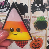 Cute Candy Corn Kawaii Halloween Nipple Pasties – Waterproof Self-Adhesive Latex-Free Costume Covers