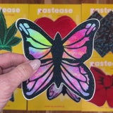 Butterfly Rainbow Twinkle Velvet Full Breast Covers Support Tape | Waterproof Nipple Pasties