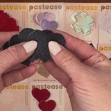 Petite Liquid Heart Nipple Covers – 2 Pair Glossy Adhesive Heart Pasties