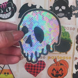 Skull Melt Shattered Glass Drip Skull Nipple Covers | Waterproof Latex-Free Pasties