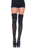 Women's Pointelle Over the Knee Scrunch Socks | Cozy Knit Hosiery