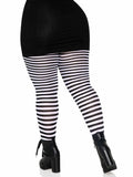 Women's Nylon Striped Tights – Bold Opaque Novelty Hosiery