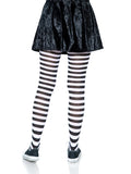 Women's Nylon Striped Tights – Bold Opaque Novelty Hosiery