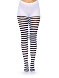 Women's Nylon Striped Tights – Bold Opaque Novelty Hosiery
