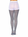 Women's Nylon Striped Tights – Bold Opaque Novelty Hosiery