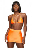 Neon Orange Mini Skort