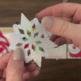 Silver Glitter Snowflake Nipple Pasties – Waterproof Winter Festival Adhesive Covers
