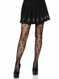 Women's Fishnet Cross Pattern Tights – Gothic Novelty Fashion Hosiery