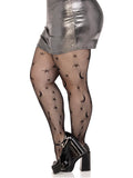 Celestial Fishnet Tights with Moon & Star Pattern | Women's Fashion Hosiery