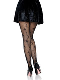 Celestial Fishnet Tights with Moon & Star Pattern | Women's Fashion Hosiery