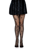 Celestial Fishnet Tights with Moon & Star Pattern | Women's Fashion Hosiery