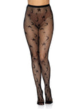 Celestial Fishnet Tights with Moon & Star Pattern | Women's Fashion Hosiery