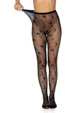 Celestial Fishnet Tights with Moon & Star Pattern | Women's Fashion Hosiery