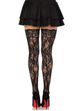 Stay Up Lace Thigh High Stockings with Silicone Grip Sheer Hosiery