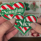 Velvet Naughty & Nice Heart Nipple Covers – Holiday Adhesive Heart Pasties