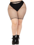 Industrial Fishnet Biker Shorts for Women | Stretch Festival & Rave Hosiery