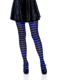 Women's Nylon Striped Tights – Bold Opaque Novelty Hosiery