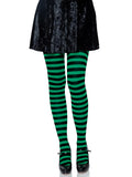 Women's Nylon Striped Tights – Bold Opaque Novelty Hosiery