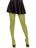 Women's Nylon Striped Tights – Bold Opaque Novelty Hosiery
