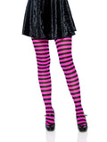 Women's Nylon Striped Tights – Bold Opaque Novelty Hosiery