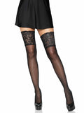 Stay Up Sheer Thigh High Stockings with Lace Top & Silicone Grip