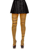Women's Nylon Striped Tights – Bold Opaque Novelty Hosiery