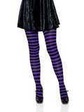 Women's Nylon Striped Tights – Bold Opaque Novelty Hosiery