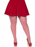 Women's Nylon Striped Tights – Bold Opaque Novelty Hosiery