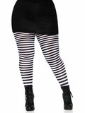 Women's Nylon Striped Tights – Bold Opaque Novelty Hosiery