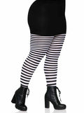 Women's Nylon Striped Tights – Bold Opaque Novelty Hosiery