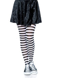 Women's Nylon Striped Tights – Bold Opaque Novelty Hosiery