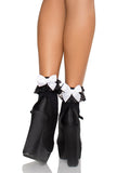 Bow & Lace Ruffle Ankle Socks | Cute Lace Trim Fashion Hosiery for Women