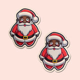 Black Jolly Saint Nick Christmas Breast Pasties – Festive Adhesive Nipple Covers for Holiday Parties