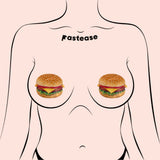 Cheeseburger Nipple Covers – Fun Adhesive Food-Themed Festival Pasties