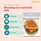 Cheeseburger Nipple Covers – Fun Adhesive Food-Themed Festival Pasties